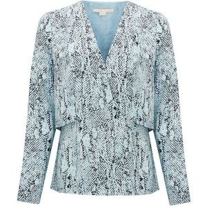 NEW Cooper & Ella Blue Snake Skin Top In XS